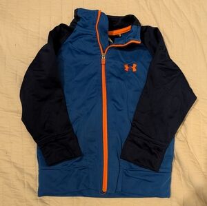 Under Armour Toddler Blue Zip up Jacket with Orange Trim